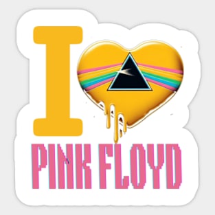 Wear Your Heart: 'I Love Pink Floyd' Shirt Sticker